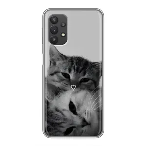 Чехол с рисунком кот на Samsung Galaxy A32 (5G) (Пара котов)