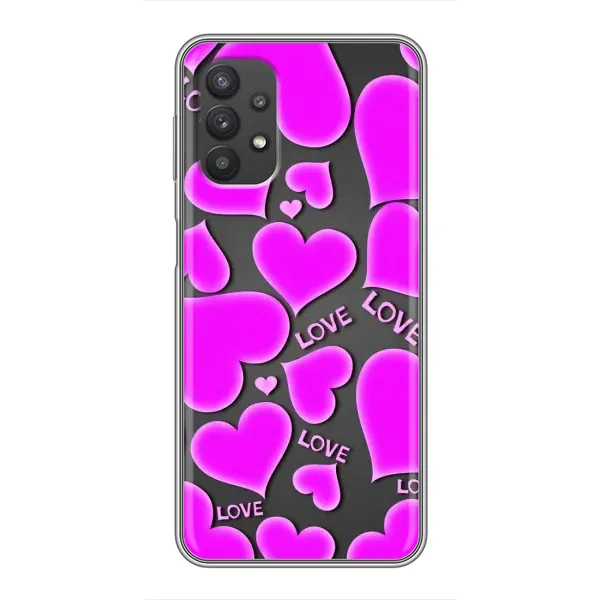 Чехол с принтом «Pink hearts» для Samsung Galaxy A32 (5G)
