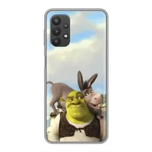 Чехол с мультфильмом Шрек на Samsung Galaxy A32 (5G) (Шрек и Осел)