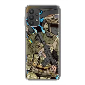 Чехлы с картинкой ЗСУ для Samsung Galaxy A32 (5G) (AlphaPrint) (Воїн ЗСУ)