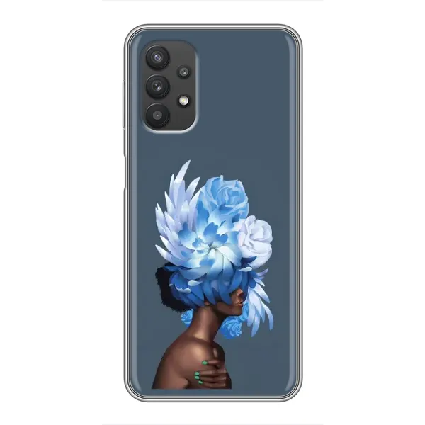 Чехол с принтом «Цветы на голове» для Samsung Galaxy A32