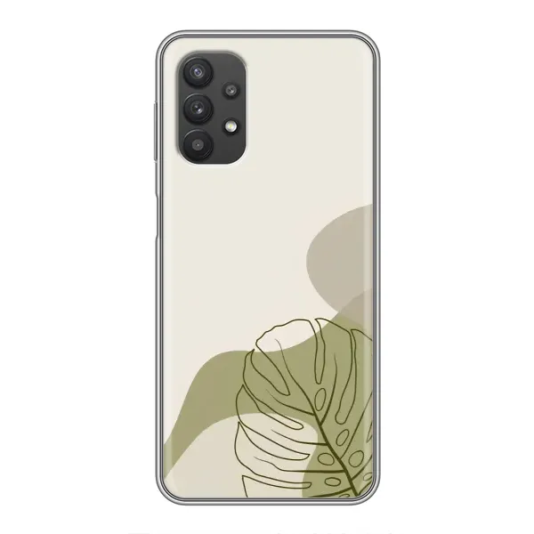 Чехол с принтом «Зеленая монстера дизайн» для Samsung Galaxy A32 Чехол с принтом «Зеленая монстера дизайн» для Samsung Galaxy A32