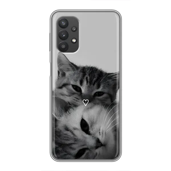 Чохол з принтом «Пара котів» для Samsung Galaxy A32