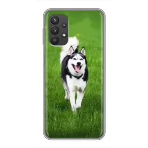 Чохол з Хаскі Samsung Galaxy A32 - (AlphaPrint) (Радісний Хаскі)
