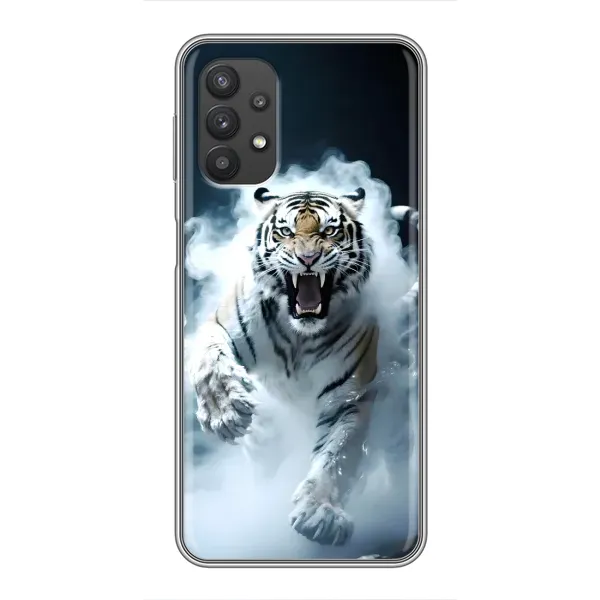 Чохол з принтом «Білий тигр у диму» для Samsung Galaxy A32