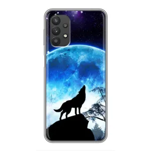 Захисні чохли для Самсунг Ґлексі А32 (AlphaPrint) (ХІТ продаж) ВОВК (Вовк на місяць)