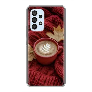 Чехол с уникальным дизайном «Осень с кофе» для Samsung Galaxy A33 (5G) (Кофе на пледе)