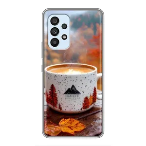 Чехол с уникальным дизайном «Осень с кофе» для Samsung Galaxy A33 (5G) (Кофе на природе)