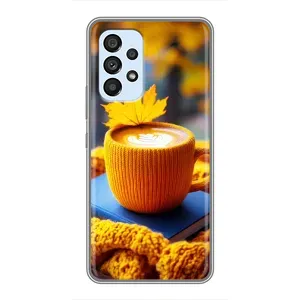 Чехол с уникальным дизайном «Осень с кофе» для Samsung Galaxy A33 (5G) (Кофе на желтом пледе)