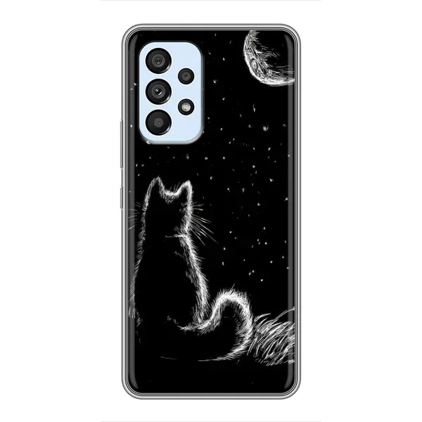 Чехол с принтом «Котик и луна» для Samsung Galaxy A33 (5G)