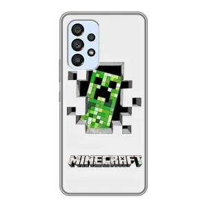 Чохол Майнкрафт на Samsung Galaxy A33 (5G) (AlphaPrint) Minecraft (кріпер Майнкрафт)