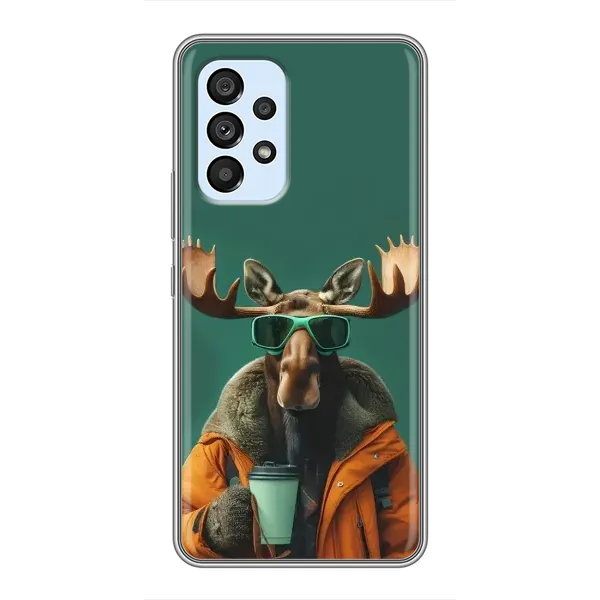Чохол з принтом «Лось з кавою» для Samsung Galaxy A33 (5G) Чохол з принтом «Лось з кавою» для Samsung Galaxy A33 (5G)