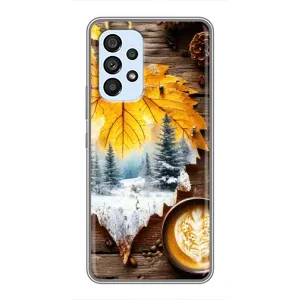 Чехол с уникальным дизайном «Осень с кофе» для Samsung Galaxy A33 (5G) (Осенне-зимний кофе)