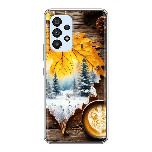 Чехол с принтом «Осенне-зимний кофе» для Samsung Galaxy A33 (5G)