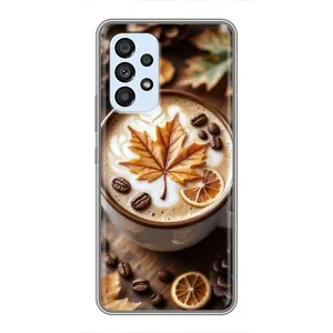 Чехол с уникальным дизайном «Осень с кофе» для Samsung Galaxy A33 (5G) (Пряный кофе)