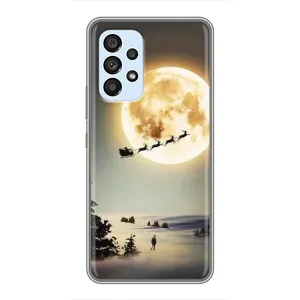 Новорічні, Святкові Чохли для Samsung Galaxy A33 (5G) - 2024 год (Санта на місяці)