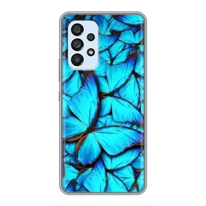 Чохол з принтом для Самсунг Ґелексі А33 (5Дж) - (Прикольні) (AlphaPrint) (Сині метелики)