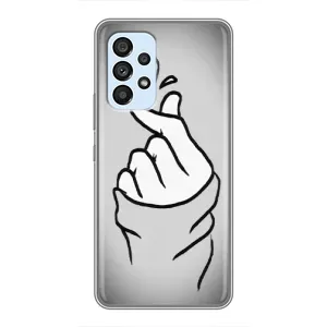 Чохол з принтом для Samsung Galaxy A33 (5G) (AlphaPrint - Знак сердечка) (Значок Love)