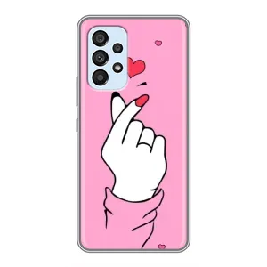 Чохол з принтом для Samsung Galaxy A33 (5G) (AlphaPrint - Знак сердечка) (Знак Love)