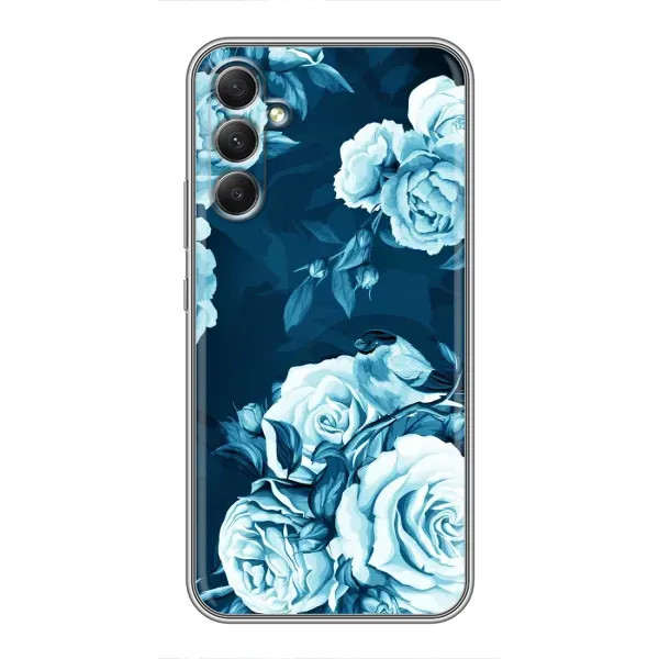 Чехол с принтом «Голубые Бутоны» для Samsung Galaxy A34 Чехол с принтом «Голубые Бутоны» для Samsung Galaxy A34