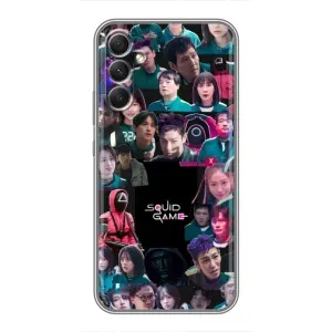 Чохол Гра в кальмара для Samsung Galaxy A34 (Колаж Гра кальмара)