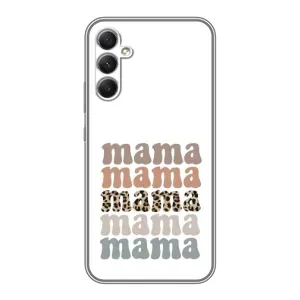Чехлы для мамы на Samsung Galaxy A34 (Текстовый коллаж мама)