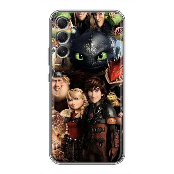 Чохол з принтом «Персонажі дракона» для Samsung Galaxy A34