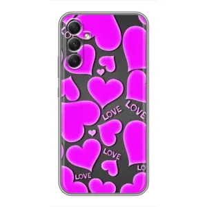 Чехлы для любимой на Самсунг Ґелексі А34 (VPrint) (Pink hearts)