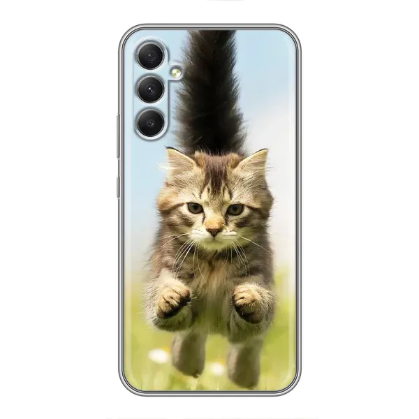 Чехол с принтом «Прыжок кота» для Samsung Galaxy A34 Чехол с принтом «Прыжок кота» для Samsung Galaxy A34