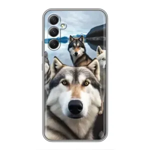 Чохол з Хаскі Samsung Galaxy A34 - (AlphaPrint) (Селфі Хаскі)