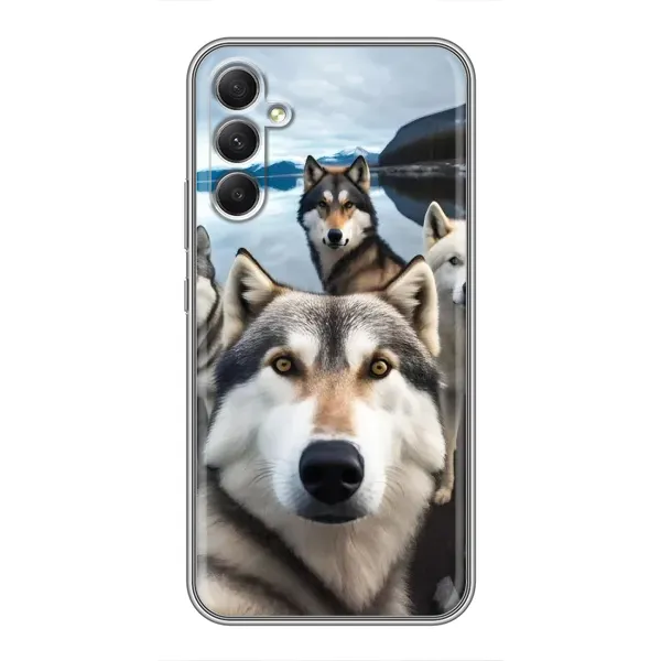 Чехол с принтом «Селфи ХАски» для Samsung Galaxy A34 Чехол с принтом «Селфи ХАски» для Samsung Galaxy A34