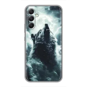 Чехол с картинкой «Хищники» для Samsung Galaxy A34 (Волк в облаках)