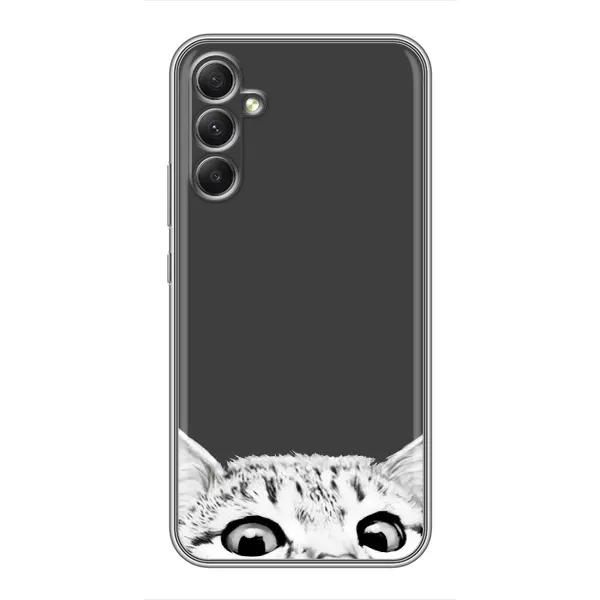 Чехол с принтом «Выглядывает кот» для Samsung Galaxy A34 Чехол с принтом «Выглядывает кот» для Samsung Galaxy A34