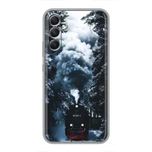 Новорічні, Святкові Чохли для Samsung Galaxy A34 - 2024 год (Зимовий потяг)