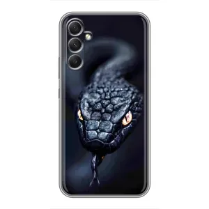 Чехол с картинкой «Хищники» для Samsung Galaxy A34 (Черная змея)