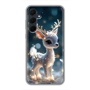 Яскравий чохол для Samsung Galaxy A35 (5G) з Зимові Оленята (Блискуче оленятко)