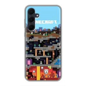 Чохол Майнкрафт на Samsung Galaxy A35 (5G) (AlphaPrint) Minecraft (фон Minecraft)