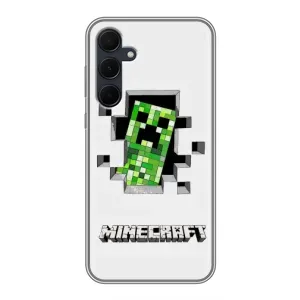 Чохол Майнкрафт на Samsung Galaxy A35 (5G) (AlphaPrint) Minecraft (кріпер Майнкрафт)