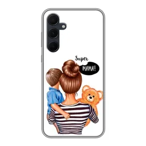 Чехол с печатью для Samsung Galaxy A35 (5G) - (Мама с ребенком) (AlphaPrint) (Мама с сыном)