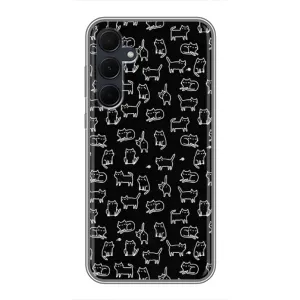 Чохол з принтом для Samsung Galaxy A35 (5G) (AlphaPrint) Модні коти (Маленькі котики)