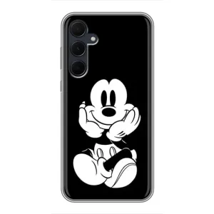 Міккі Маус чохол для Samsung Galaxy A35 (5G) (AlphaPrint - Мультяшні) (Маус на чорному)