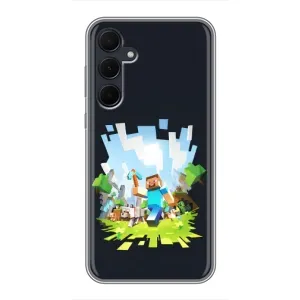 Чохол Майнкрафт на Samsung Galaxy A35 (5G) (AlphaPrint) Minecraft (персонажі Minecraft)