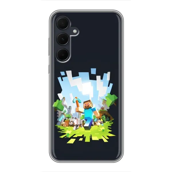 Чехол с принтом «персонажи Minecraft» для Samsung Galaxy A35 (5G)