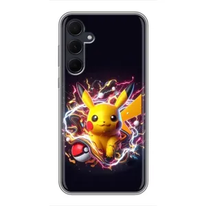 Чохол з Пікачу на Samsung Galaxy A35 (5G) (Пікачу з м'ячем)