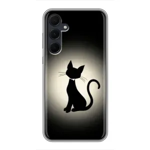 Чохол з принтом для Samsung Galaxy A35 (5G) (AlphaPrint) Модні коти (Силует котика)
