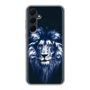 Чохол з картинкою ЛЕВ для Samsung Galaxy A35 (5G) (VPrint) (Синій Лев)