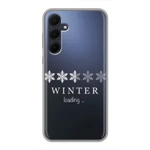 Зимні Чохли для Самсунг Ґалаксі А35 (5Ж) - прозорий фон (Winter loading)