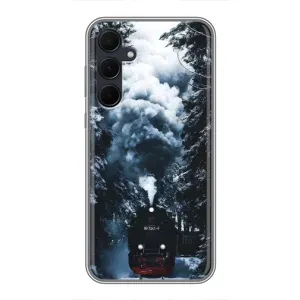 Новорічні, Святкові Чохли для Samsung Galaxy A35 (5G) - 2024 год (Зимовий потяг)