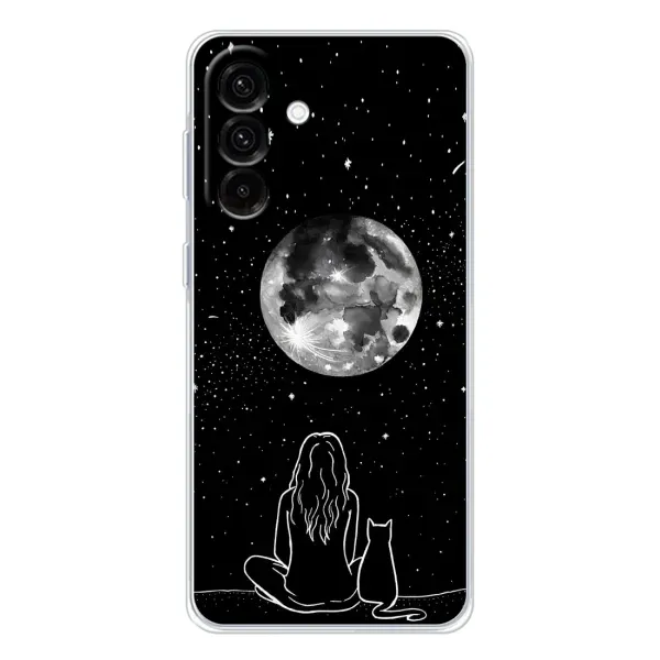 Чохол з принтом «Дівчина з котом» для Samsung Galaxy A36 5G