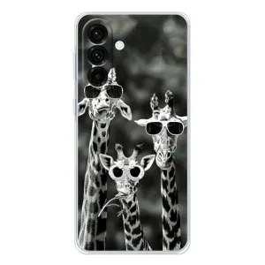 Силіконовий чохол з КАРТИНКАМИ літо для Samsung Galaxy A36 5G (AlphaPrint) (Жирафи в окулярах)